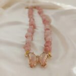 Baby pink stones with butterfly 1