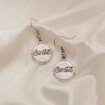 Coco cola silver earrings