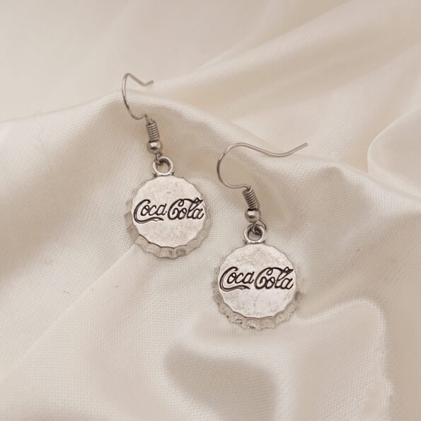 Coco cola silver earrings