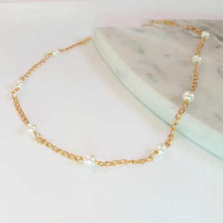 Golden choker necklace