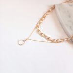 Golden classy Necklace with pearls